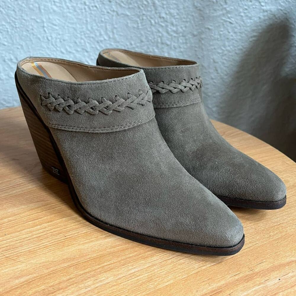 NWT Sam Edelman New York Alison Western Suede Mule Heels